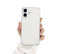 Einaily Custodia per iPhone 17, in morbido TPU trasparente, con motivo a cuori alla moda, ultra sottile, trasparente, in morbido silicone, antiurto e antigraffio