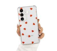 Einaily Custodia per Samsung Galaxy S26 Plus, in morbido TPU trasparente, con motivo a cuori alla moda, ultra sottile, trasparente, in morbido silicone, resistente agli urti e ai graffi