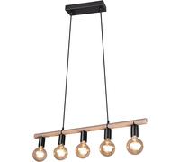 Sospensione barra metallo rivestita corda 5 luci EINAR R30605032