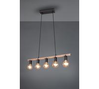 Sospensione barra metallo rivestita corda 5 luci EINAR R30605032