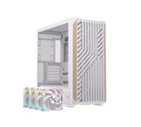 Einarex PULSE P800 RGB Tower Bianco Vetro Temperato Supporta 13 Ventole ATX
