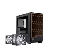 Einarex PULSE PM400 RGB Nero case compatto, legno, 2x140mm, micro ATX, vetro temperato