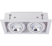 Einbaustrahler Plafoniera Spot Angolare Bianco Metallo GU10 ES111 Regolabile