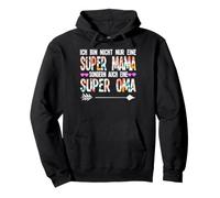 Eine Super Mama e Super Oma Mama Oma Felpa con Cappuccio