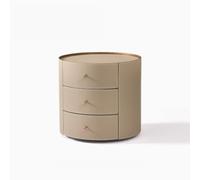 EINES Comodini Comodino Minimalista Italiano In Cuoio | Camera da letto principale di fascia alta a tre disegni, la camera da letto di design è semplice