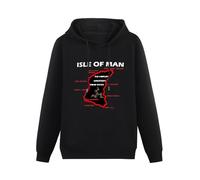 Eines Stylish Maglia Moto Tourist Trophy Isle of Aglietta Printed Black Pullover Hoodies Mens Unisex Sweatshirts S