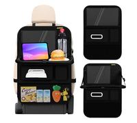 Einesin Proteggi Sedile Auto Bambini Posteriore con Vassoio da Tavolo Pieghevole per tablet bambini, Impermeabile Organizer Sedile Posteriore Auto Tasca Trasparente per Tablet iPad, 1 pezzo