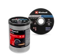 Einhell 100 pezzi set di dischi da taglio per metallo, Inox, Ø 115 x 1 mm