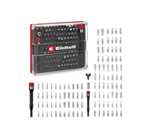 Einhell 114 pezzi set di riparazione per elettronica e meccanica precisione | Inserti precisione | inserto gancio | bussole precisione | portainserti cacciavite | adattatore | scatola incl.