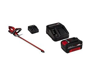 Einhell 3410683 Tagliasiepi Doppia Lama, Batteria Agli Ioni Di Litio Da Lunghezza Di Taglio 460 Mm, 18 V & 4512042 Power-X-Change Starter Kit, Caricabatteria E Batteria Da 4000 Mah Li-Ion, Nero