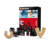 Einhell 6 pezzi set multitool | Lame BiM / CrV / HCS / in metallo duro | raspa Delta | raschietto flessibile | funzione di cambio rapido | attacco Open-Back