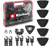 Originale Einhell XL-PLUS-CASE Set multiutensile per autoveicoli da 35 pezzi (lame per sega a tuffo BiM, piastra di supporto Delta, carta vetrata per metallo, adattatore Dremel)