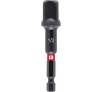 Originale Einhell adattatore per chiave a bussola (acciaio CrV, attacco da 1/2", lunghezza 72 mm, fosfatato al manganese, resistente agli urti, zona di torsione)