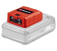 Einhell Adattatore batteria USB TC-CP 18 Li USB A/C-Solo Power X-Change (18 V, ricarica mobile di smartphone, tablet e co., 1 porta USB-A, 1 porta USB-C senza batteria)