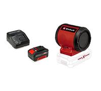 Einhell Altoparlante a Batteria Tc-Sr 18 Li Bt-Solo Power X-Change + Power-X-Change Starter Kit, Caricabatteria e Batteria da 4000 mAh Li-Ion, Nero, Rosso