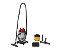 Einhell Aspiratore a secco e umido TC-VC 3055 S (950 W, potenza di aspirazione 190 mbar, serbatoio in acciaio inox da 20 l, rulli, supporto accessori, inclusi vari filtri e bocchette)