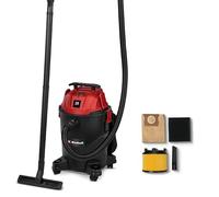 Einhell Aspiratore TC-VC 2555 (850 Watt, aspirazione 180 mbar, presa automatica, serbatoio di raccolta da 25 L, 4 rotelle, maniglia di trasporto, incl. bocchette, filtri e sacco raccolta sporcizia)