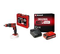 Einhell Avvitatore a Batteria per Costruzioni a Secco Te-Dy 18 Li-Solo Power X-Change + Power-X-Change Starter Kit, Caricabatteria e Batteria da 4000 mAh Li-Ion, Nero, Rosso