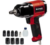 EINHELL Avvitatore a Percussione Pneumatico 198 lt/min con 8 Bussole, Flacone per Olio e Ugello - TC-PW 340