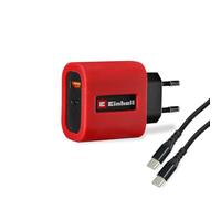Einhell - Caricatore rapido USB da 65 W, con cavo USB-C, alimentatore di rete per vari dispositivi, TE-ES 18/150/1 Li-C