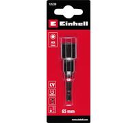 Einhell - Chiave a bussola esagonale magnetica con attacco 1/4" E 6.3, 12 mm (cromo vanadio, zona di torsione, magnete permanente, anello di colore rosso)