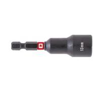 Einhell - Chiave a bussola esagonale magnetica con attacco 1/4" E 6.3, 13 mm (cromo vanadio, zona di torsione, magnete permanente, anello di colore rosso)