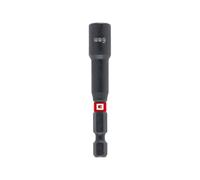 Einhell - Chiave a bussola esagonale magnetica con attacco 1/4" E 6.3, 6 mm (cromo vanadio, zona di torsione, magnete permanente, anello di colore rosso)