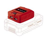 Einhell 4514120 adattatore e invertitore Universale Nero, Rosso