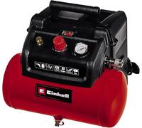 Einhell Compressore TC-AC 190/6/8 (1,2 kW, max. 8 bar, potenza di aspirazione 190 L/min, serbatoio da 6 litri, pompa senza olio, manometro, attacco rapido)
