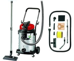 Einhell Contenitore TE-VC 2230 SA per aspirare solidi e liquidi (1150 W, pressione negativa 220 mbar, scomparto da 40 l, presa elettrica, ugello di scarico liquidi, super accessoriato) argento