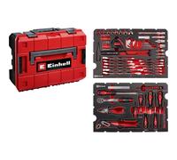 Einhell E-CASE originale da 80 pezzi (set di utensili di alta qualità in una robusta valigetta di plastica impilabile, ideale come attrezzatura di base per la casa e l'officina)