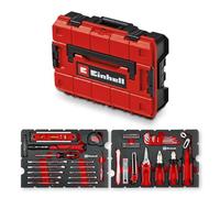 Einhell E-Case 79 pezzi valigetta portautensili Trasloco | Martello meccanico | pinze | accessori inserti | cutter | metro nastro | livella | chiavi combinate | valigetta sistema