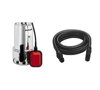 Einhell Gc-Dp 1020 N Pompa Acque Scure, Argento & Kit accessori tubo di aspirazi