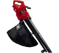 Einhell GC-EL 2500 E Soffiatore aspiratore elettrico (230-240 V, 2500 W, velocità aria max 240 km/h, portata aria max 650mq/h, capacità sacco 40l, tritura foglie 10 a 1, con ruote, incl. tracolla)