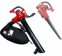 Einhell GC-EL 3000 E Soffiatore aspiratore elettrico velocità aria max 300 km/h, portata aria max 840mq/h, capacità sacco 45l, tritura foglie 10 a 1, con ruote, incl tracolla