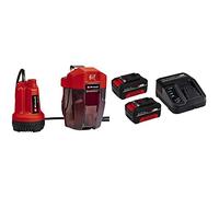 Einhell GE-SP 18 Li - Solo Pompa per acque chiare a batteria Power X-Change + Einhell Originale 2x 3,0Ah PXC Starter Kit due batterie 3,0 Ah e caricabatteria Power X-Change