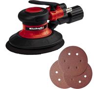 Einhell Levigatrice orbitale pneumatica TC-PE 150 | Platorello da Ø 150 mm | leva di regolazione continua | 6 fogli di carta abrasiva | raccordo a innesto | chiave di serraggio