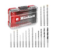 Einhell M-CASE 16 pezzi set di punte | Punte per legno | punte per muratura | punte per metallo | attacco E 6.3 | per avvitatori a batteria e trapani