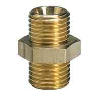 Einhell Original Raccordo doppio, R 3/8" maschio | Accessori per compressori | in ottone | per tutte le applicazioni ad aria compressa con filettatura esterna da 3/8"