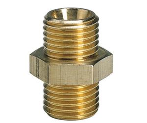 Einhell Original Raccordo doppio, R 3/8" maschio | Accessori per compressori | in ottone | per tutte le applicazioni ad aria compressa con filettatura esterna da 3/8"