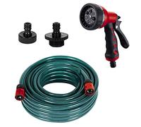 Einhell Original Set da 4 pezzi con tubo da giardino, 20 m | Accessori per pompe | Set di accessori lato pressione | Tubo da giardino da 20 m | 2 adattatori | Doccia da giardino
