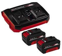 Einhell Original Starter Kit 2 x 4 Ah Batteria e Twincharger Power X-Change (Ion