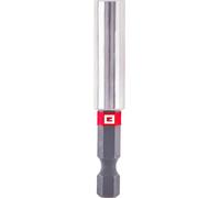 Einhell - Supporto magnetico per punte con gambo 1/4" E 6.3, 60 mm (cromo vanadio, manicotto in acciaio, magnete permanente, anello di colore rosso)