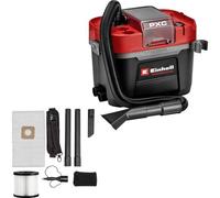 Einhell Professional Aspirasolidi e liquidi TP-VC 18/10 Li BL L-Solo Power X-Change (18 V, Brushless, serbatoio 10 l, 2 livelli di asp., incl. filtro a soffietto, bocchette di asp., batteria esclusa)