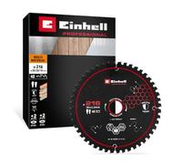 Einhell Professional Lama circolare multimateriale, Ø 216 x 30 mm, 48 denti | Dentatura HLTCG | Rivestimento PTFE | Intagli termici | Controllo vibrazioni e rumore | Per troncatrici | Anelli riduttori