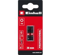 Einhell - Punte a impatto con doppia torsione, 2 pezzi, 30 mm, in acciaio T40 (S2, alta durata, doppio effetto torsione, anello colore rosso, attacco C 6.3)