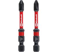 Einhell - Punte a impatto con doppia torsione, 2 pezzi, 60 mm, acciaio PH2 (S2, elevata durata, doppio effetto torsione, anello di colore rosso, attacco E 6.3)