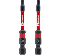 Einhell - Punte originali a impatto con doppia torsione, 2 pezzi, 60 mm, in acciaio T15 (S2, alta durata, doppio effetto torsione, anello di colore rosso, attacco E 6.3)