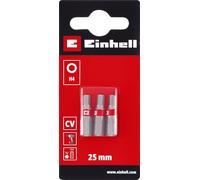 Einhell - Punte standard standard, 3 pezzi, 25 mm, Hex 4 (cromo vanadio, viti di precisione, buon controllo, anello di colore rosso, attacco C 6.3)