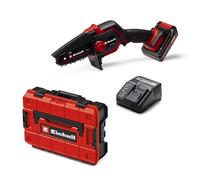 Einhell Sega a catena a batteria GE-PS 18/15 Li BL Kit Power X-Change (18 V, brushless, lunghezza di taglio 12,5 cm, cambio spada/catena senza attrezzi, batteria da 2,5 Ah, caricabatterie, E-Case S-F)